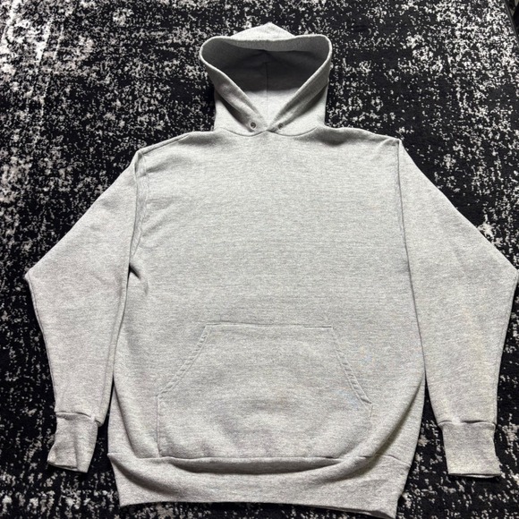 Medallion Other - Vintage 80s Medallion Gray Blank Hoodie Made in USA Mens XL Heather Gray Fleece